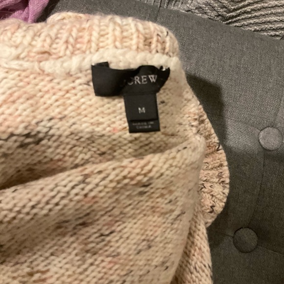 J. Crew Speckled Cream Turtleneck Sweater - Picture 3 of 5